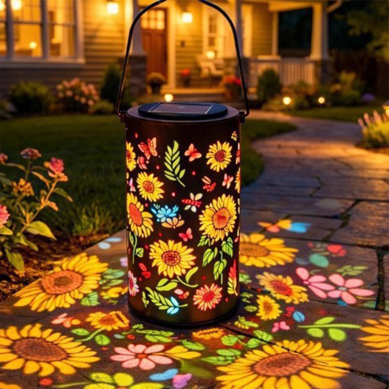 Outdoor Lighting For Patio - Lámpara Solar de Girasol, Resistente a