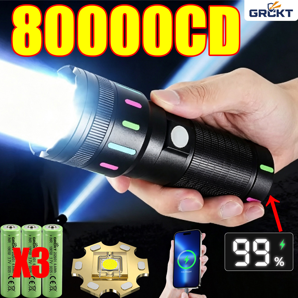 Outdoor Lighting Quality - Linterna LED de alta potencia 80000CD,