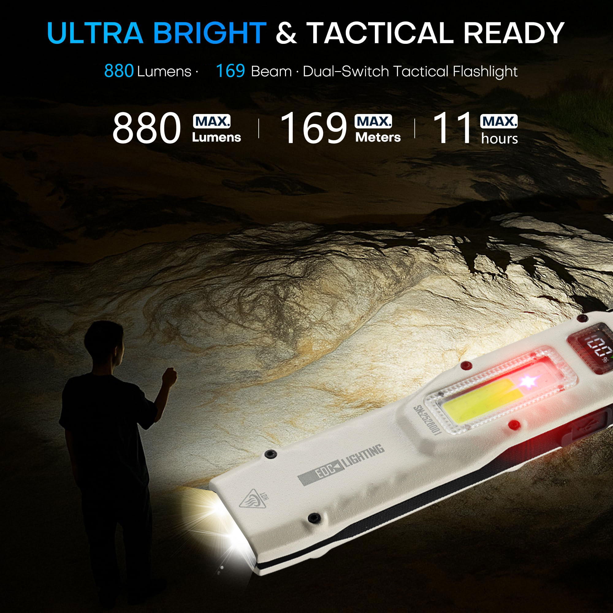 Linterna DE TRABAJO táctica ul - Zinc Outdoor Lighting reseña y precio