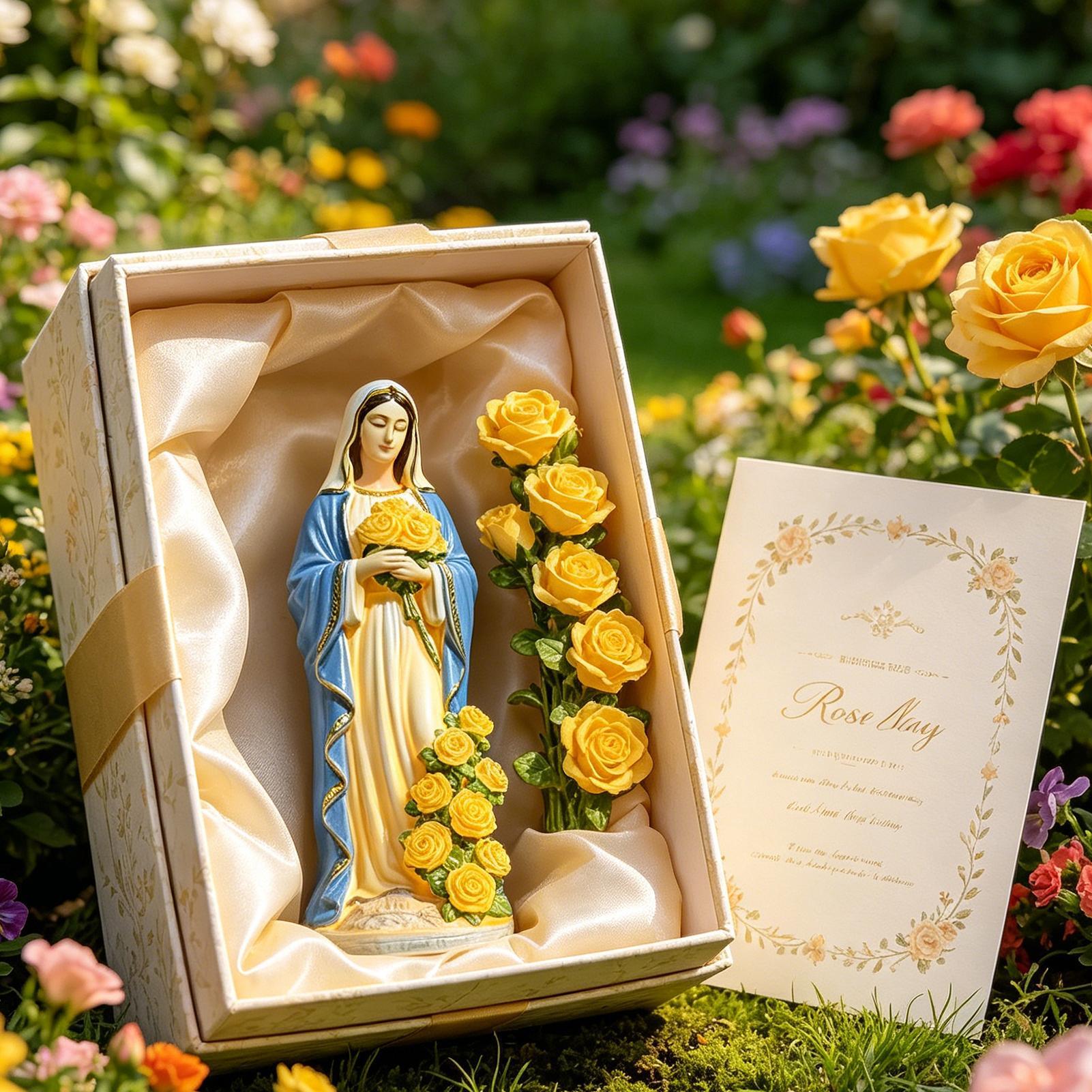 Estatua solar de la Virgen Mar - Halo Outdoor Lighting reseña y precio