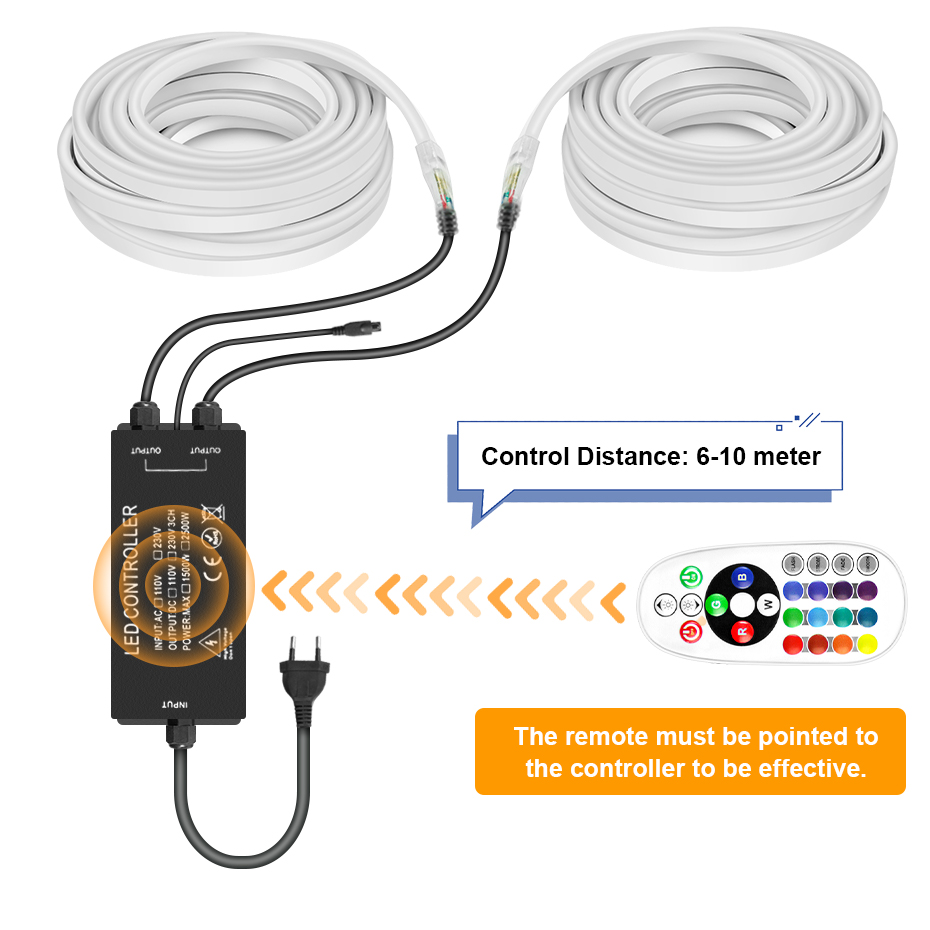 Tira de Luces LED RGB de Neón  - Outdoor Lighting No Wiring reseña y precio