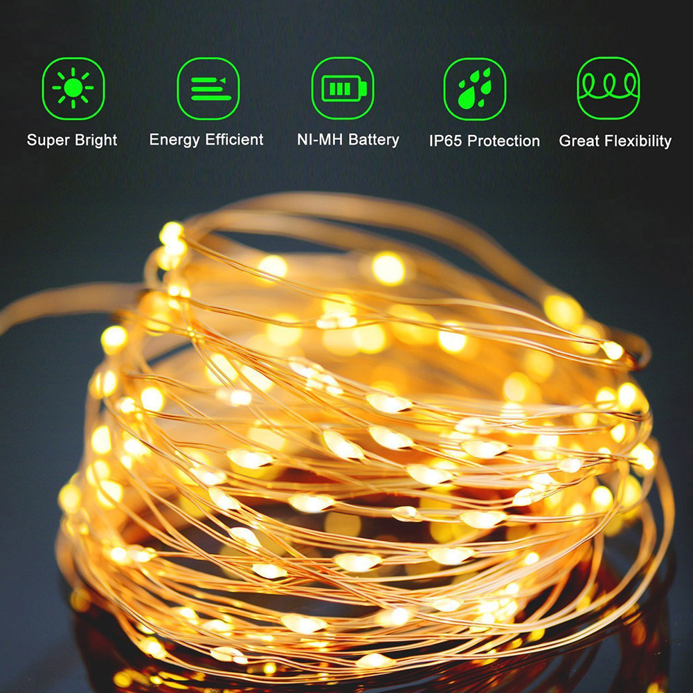 Guirnalda de luces LED solares - Outdoor Lighting No Wiring reseña y precio