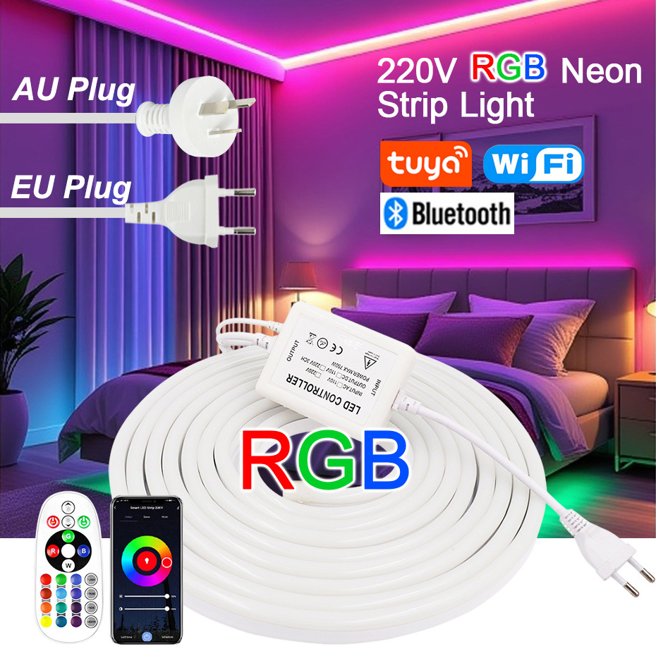 Tira de Luces LED RGB de 220V  - Outdoor Lighting No Wiring reseña y precio