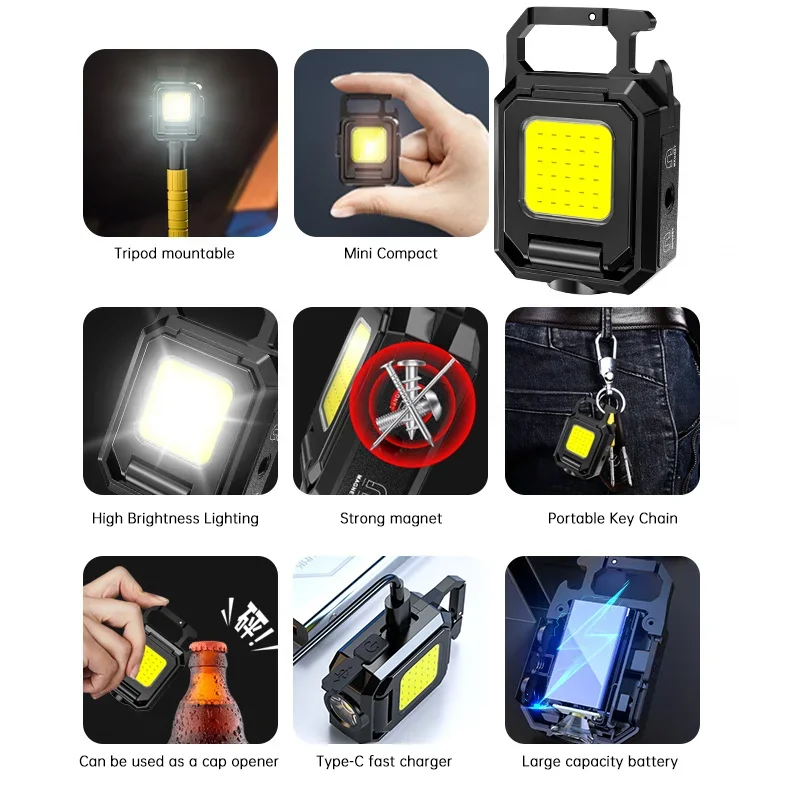 Mini linterna llavero luz COB  - Zinc Outdoor Lighting reseña y precio