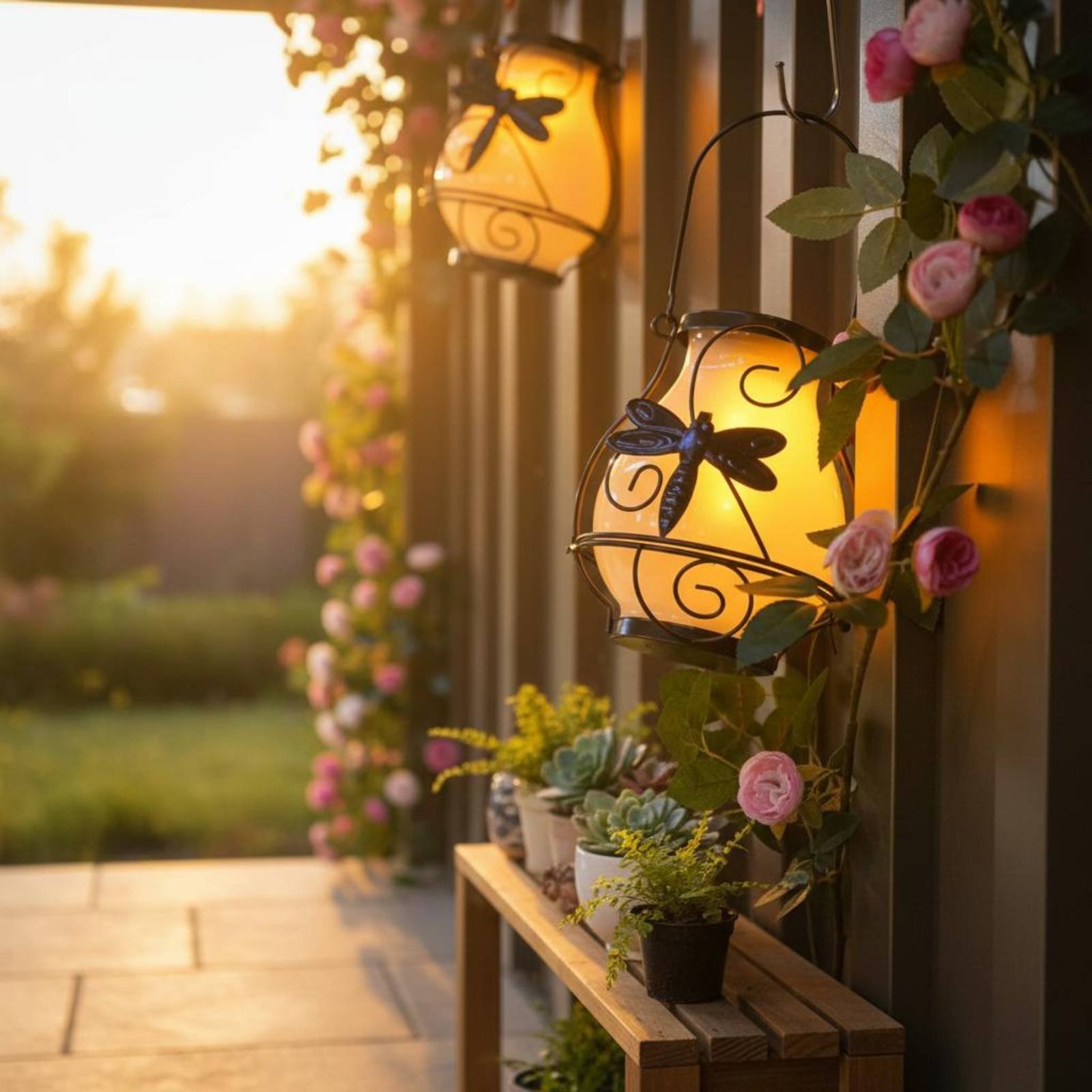 Linterna Solar con Forma de Ma - Outdoor Lighting For Patio reseña y precio