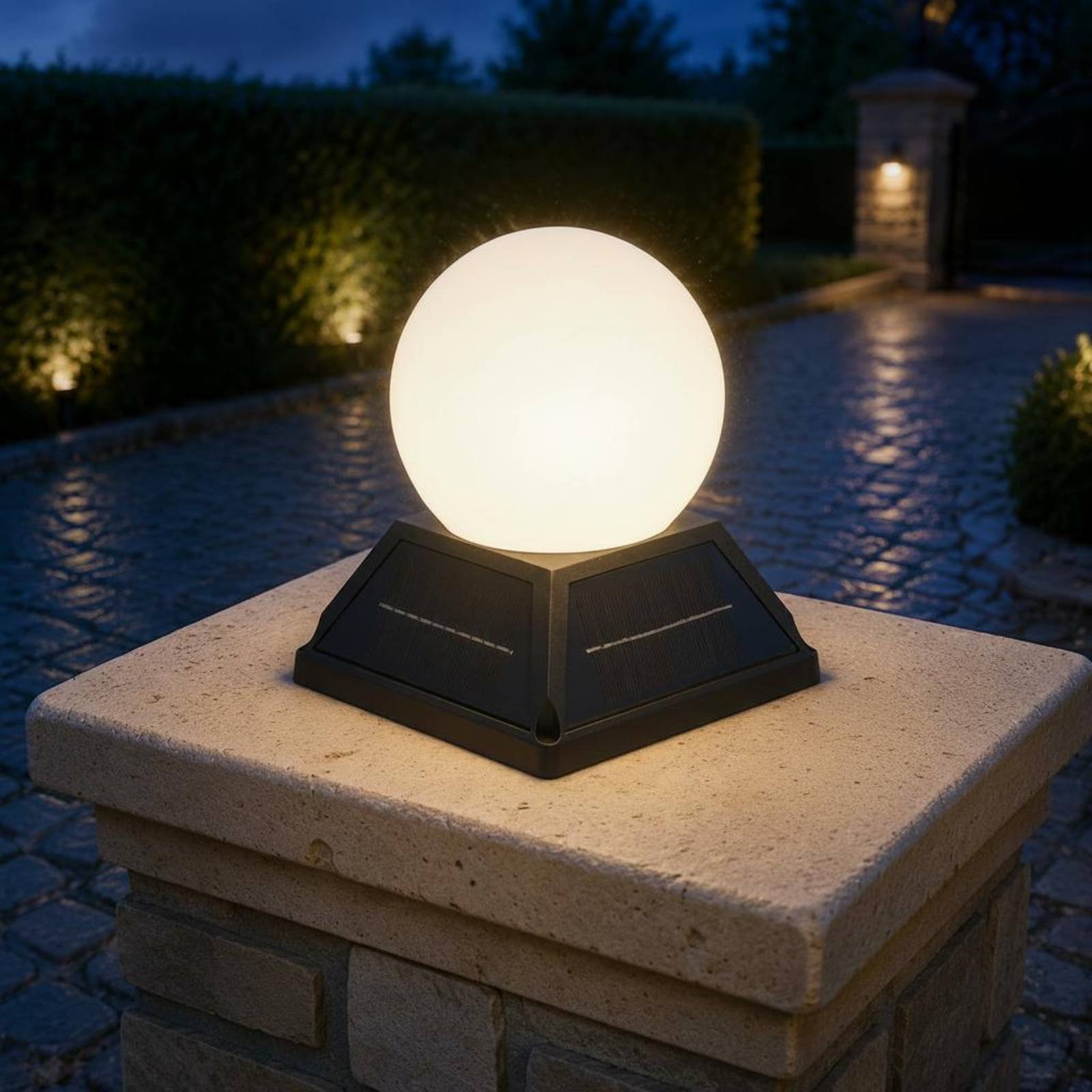 Lámpara Solar para Poste con C - Outdoor Lighting Globes reseña y precio
