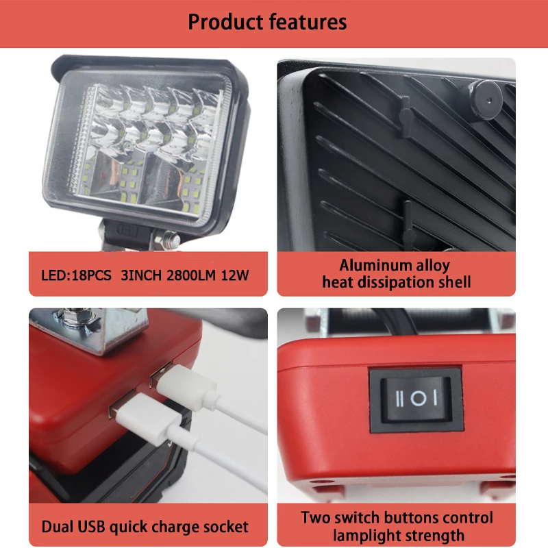 ZWINCKY-luz LED de trabajo de  - Outdoor Lighting Milwaukee reseña y precio
