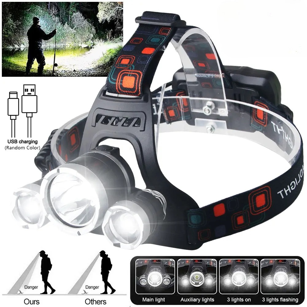 Linterna frontal LED de alta p - Outdoor Lighting Battery Operated reseña y precio