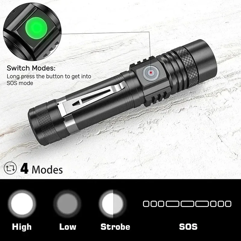 Linterna LED T6 Recargable, Li - Zinc Outdoor Lighting reseña y precio