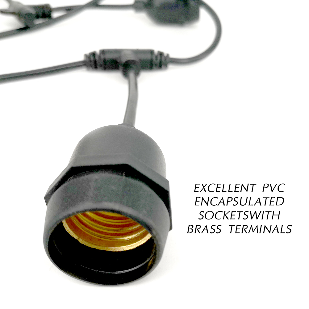 10/20/30m E27 grado comercial  - Outdoor Lighting No Wiring reseña y precio