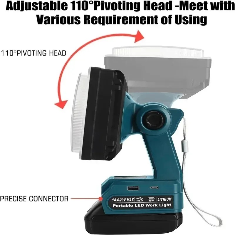 Lámpara de Trabajo Portátil pa - Outdoor Lighting Milwaukee reseña y precio