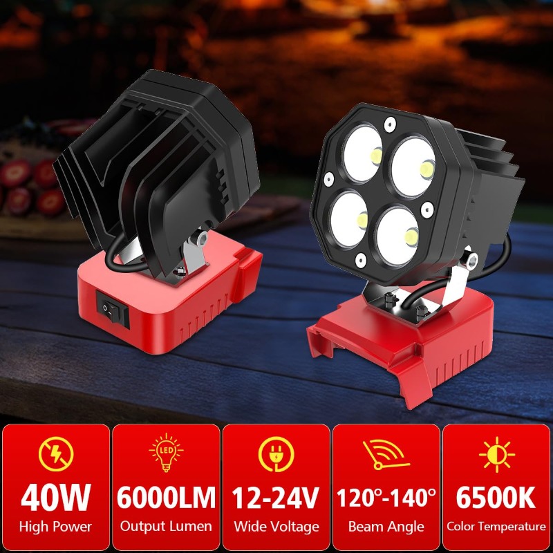 Lámpara de Trabajo LED Inalámb - Outdoor Lighting Milwaukee reseña y precio
