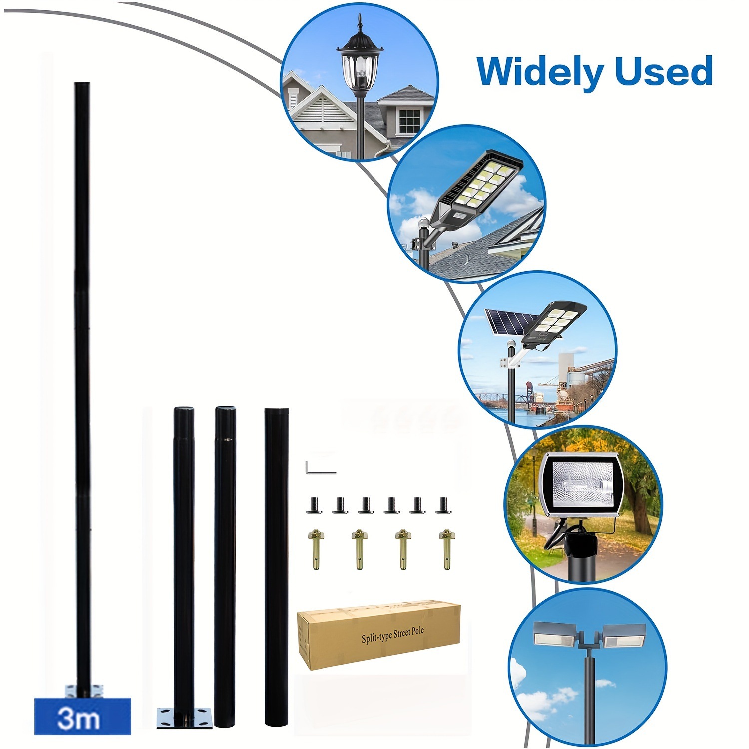 Poste de Lámpara Solar para Ex - Halo Outdoor Lighting reseña y precio